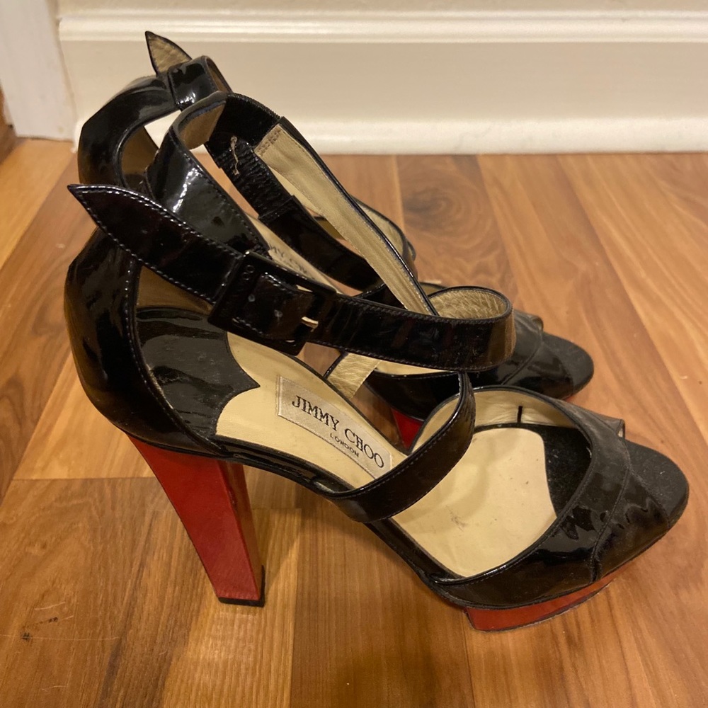 Black Jimmy Choo platform heel